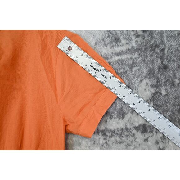CP Shades Dress Womens Orange Cotton Button Front Tie Waist S Small - Picture 5 of 7